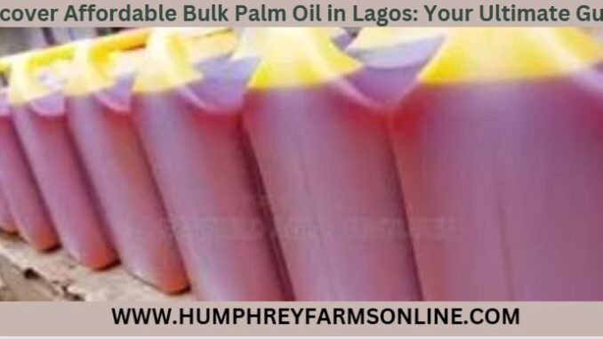 Where Can I Buy Bulk Palm Oil Lagos